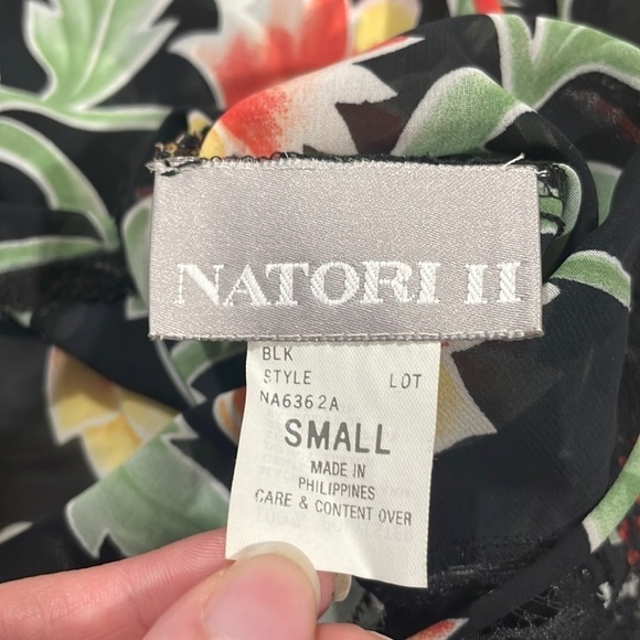 Natori Vintage Rose Floral Semi Sheer Lace Trim Slip Dres - Picture 2 of 11